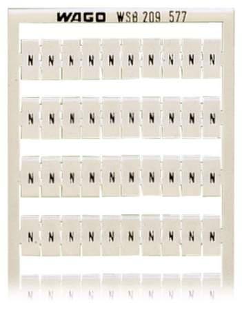 Этикетка WAGO 209-577, Оттиск: N, (5 шт)