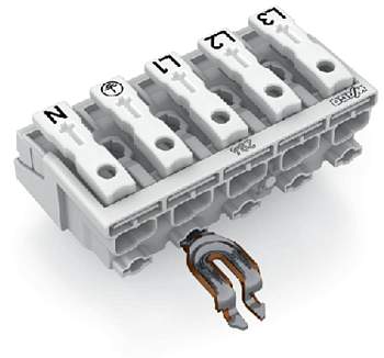 Разъем питания сети WAGO 294-4355, 5 pin, 0.5мм² - 1.5мм², 24А, (250 шт)