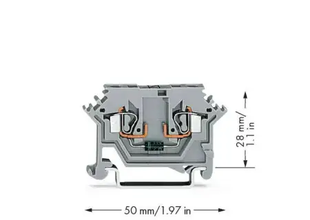 Диодная клемма WAGO 280-613/281-411, 2 pin, 0.08мм² - 2.50мм², 250В, 500мА, конф: L, (100 шт)