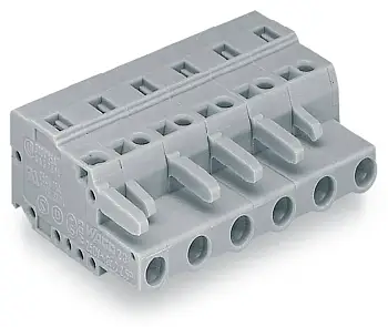 Розетка для подключения кабеля WAGO 231-204/026-000, 4 pin, 0.08мм² - 2.5мм², 630В, CS: 7.50мм, (50 шт)