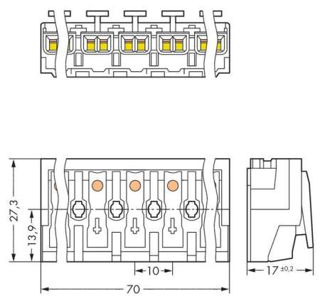 Разъем питания сети WAGO 294-4007, 7 pin, 0.5мм² - 1.5мм², (200 шт)