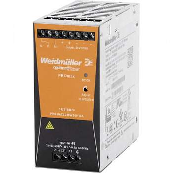 Блок питания с креплением на DIN рейку Weidmüller 1478180000 PRO MAX3 240W 24V 10A