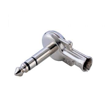 Угловой контактный штекер 6,35 мм, 3 контакта