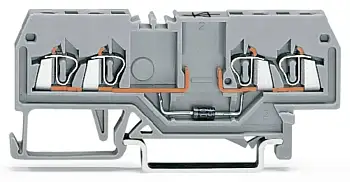 Диодная клемма WAGO 279-815/281-410, 4 pin, 0.08мм² - 1.50мм², 250В, 500мА, конф: L, (100 шт)