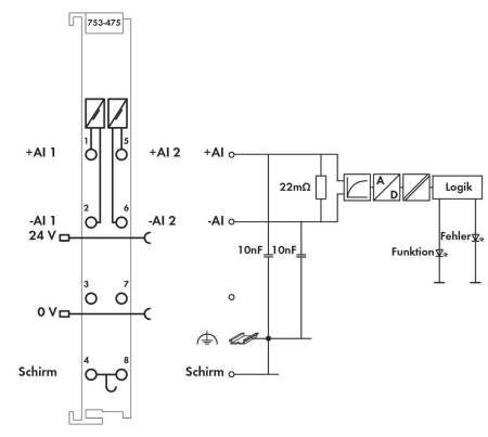 Плата ввода ПЛК WAGO 753-475 