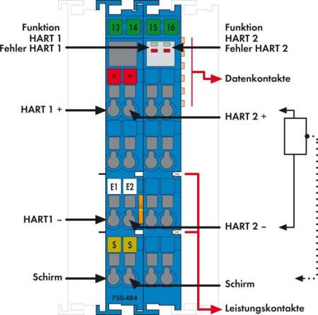Модуль аналогового ввода ПЛК WAGO 750-484 