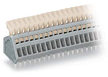 Быстроразъемная клемма WAGO 233-204, 4 pin, 0.08мм² - 0.50мм², 160В, CS: 2.50мм, (400 шт)