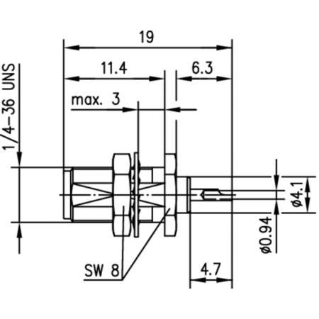 J01151A0891, Telegärtner - SMA-разъем, 50 Ом : 1 шт.