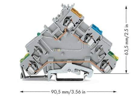Клемма бесконтактного переключателя WAGO 280-574/281-483, 4 pin, 0.08мм² - 2.50мм², 24В, 20А, конф: L, (10 шт)