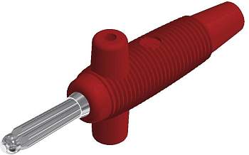 931667101, SKS-HIRSCHMANN Buela 300 K - Пружинный штекер, Ø-контакта: 4 мм, красный : 1 шт.