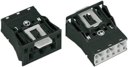 Разъем питания сети WAGO 770-713, 2 pin, 0.5мм² - 4мм², 250В, 25А, (1 шт)