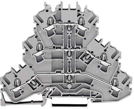 Трехуровневая клемма WAGO 2002-3201, 6 pin, 0.25мм² - 4мм², 500В, 24А, конф: L;L;L, (1 шт)
