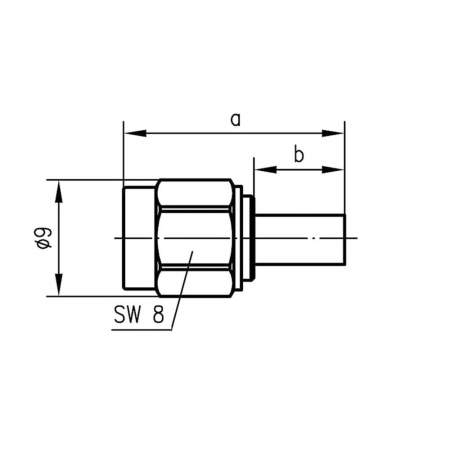 J01150A0021, Telegärtner - SMA-разъем, 50 Ом : 1 шт.