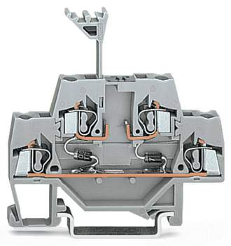Двухуровневая диодная клемма WAGO 280-942/281-488, 4 pin, 0.08мм² - 2.50мм², 250В, 500мА, конф: L, (50 шт)
