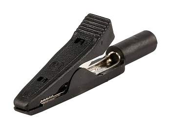 Зажим типа "крокодил" SKS Hirschmann MA 1, 2 мм, CAT I, черный : 1 шт.