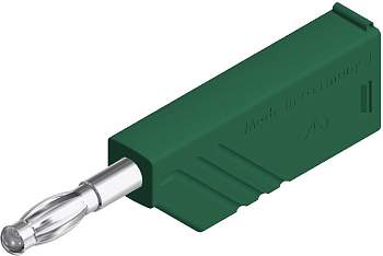934100104, SKS-HIRSCHMANN LAS N WS - Штекер с ламелями, Ø-контакта: 4 мм, зеленый : 1 шт.