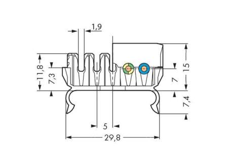 Клеммник WAGO 267-143, 5 pin, 1.5мм² - 2.5мм², 500В, (500 шт)