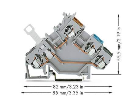 N клемма WAGO 280-563, 4 pin, 0.08мм² - 2.50мм², 400В, 10А, конф: L, (50 шт)