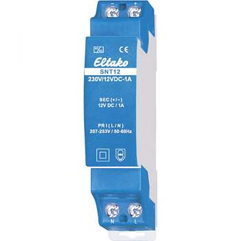 Блок питания с креплением на DIN рейку Eltako 20000160 SNT12-230V/12VDC-1A