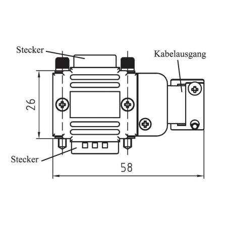 D-SUB корпус-адаптер Provertha 77091M выводы: 9