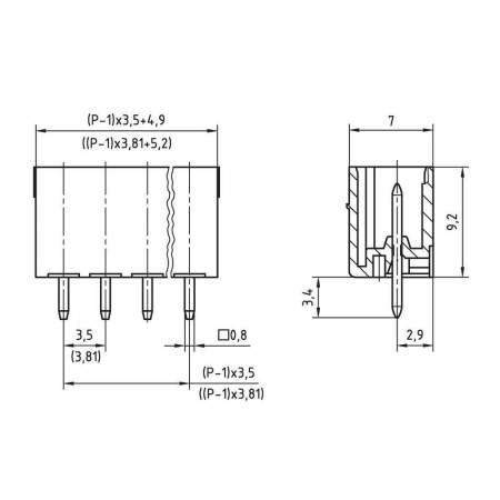 STL1550/5G-3.5-V, PTR - Клемма, зеленый : 1 шт.