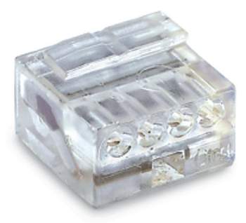 Винтовая клемма WAGO 243-144, 4 pin, 0.13мм² - 0.2мм², 100В, 6А, (1000 шт)