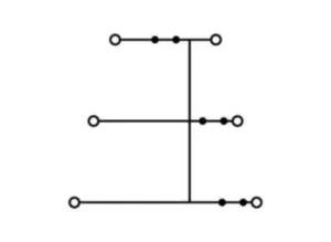 Трехуровневая клеммная колодка WAGO 870-556, 3 pin, 0.08мм²-2.5мм², 500В, 24А, (1 шт)