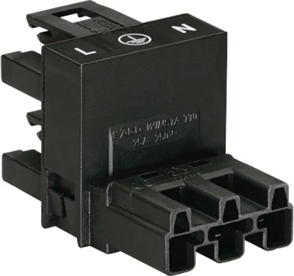 Сетевой распределитель H WAGO 770-636, 2 pin, 250В, вилка, 2 x розетка, (1 шт)