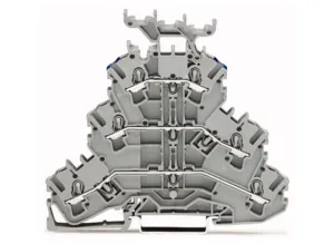 Трехуровневая клеммная колодка WAGO 2002-3233, 3 pin, 0.75мм²-4.0мм², 500В, 24А, (1 шт)