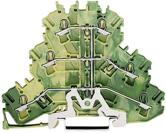 Трехуровневая клемма WAGO 2002-3207, 6 pin, 0.25мм² - 4мм², 24А, конф: Terre, (1 шт)