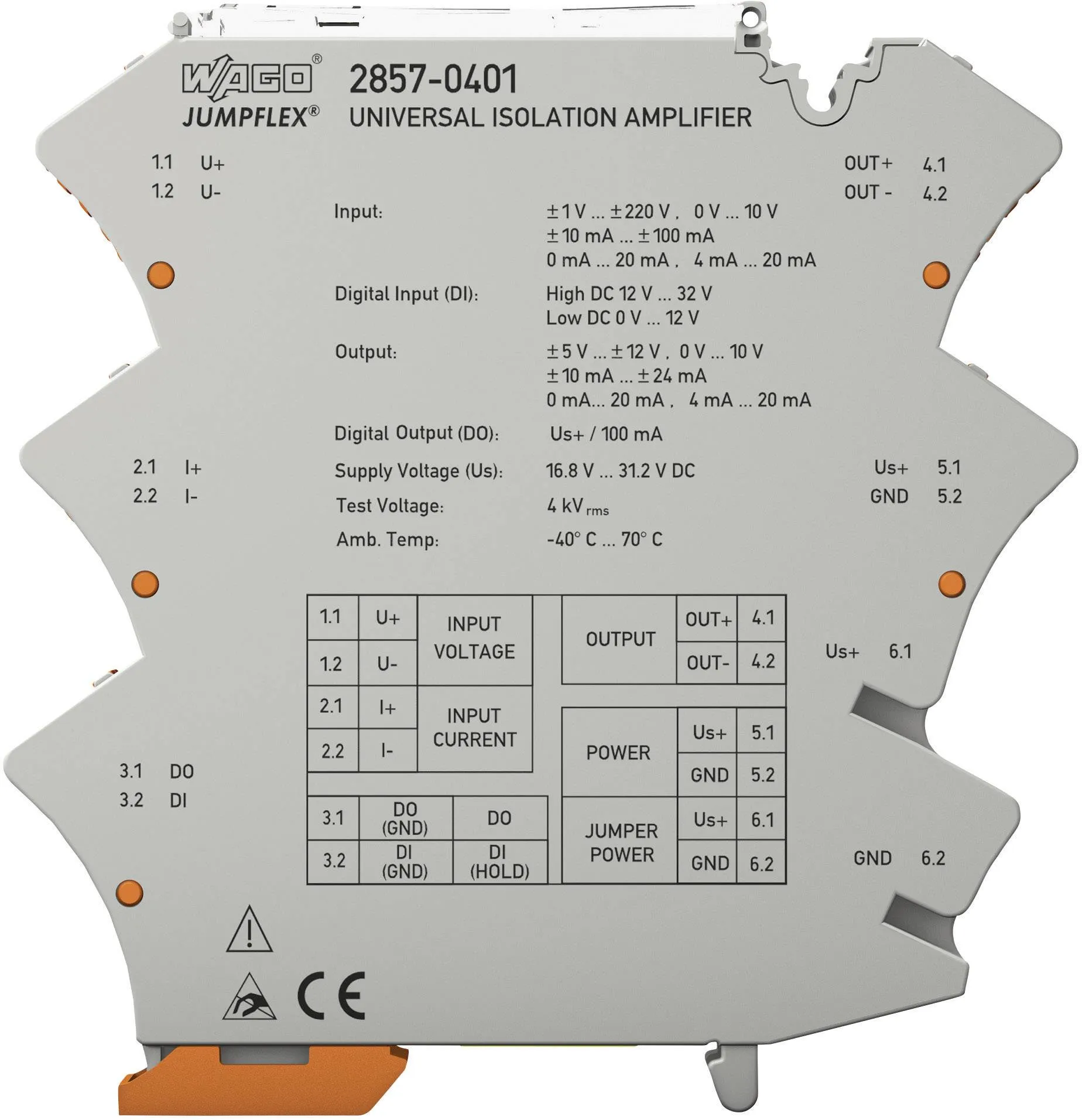 Универсальный изолирующий усилитель WAGO 2857-401 