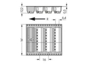 Контактный разъем WAGO 231-466/001-000/105-604/997-407, 6 pin, 320В, 16А, CS: 5мм, (1 шт)
