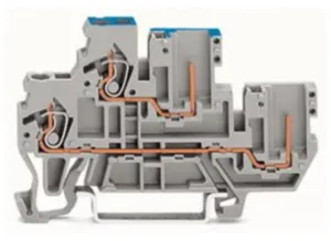 Двухуровневая клемма WAGO 870-103, 2 pin, 0.08мм²-2.5мм², 500В, 16А, (1 шт)