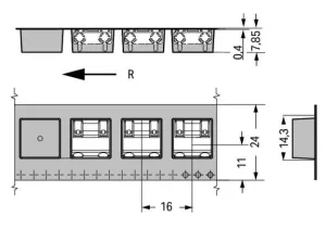 Клемма печатной платы WAGO 2060-1852/998-404, 2 pin, 0.2мм²-0.75мм², 160В, 9А, CS: 4мм, (1 шт)
