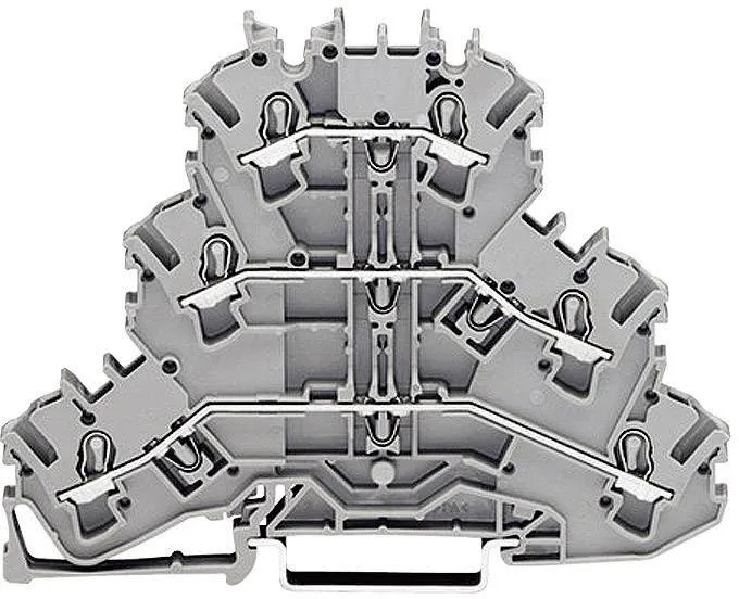 Трехуровневая клемма WAGO 2002-3203, 6 pin, 0.25мм² - 4мм², 500В, 24А, конф: L;L;N, (1 шт)