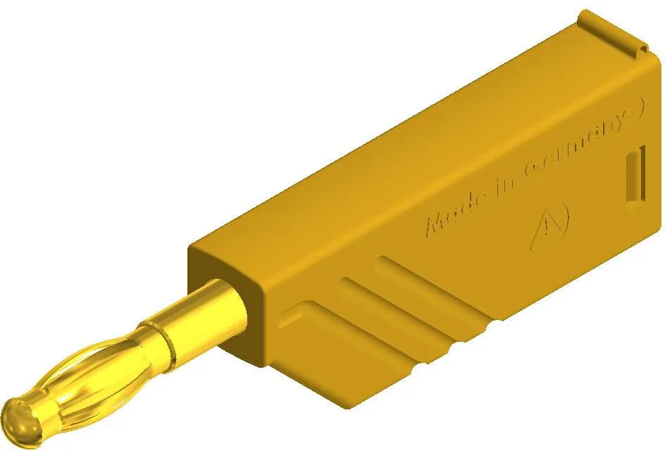 934100703, SKS-HIRSCHMANN LAS N WS Au - Штекер с ламелями, Ø-контакта: 4 мм, желтый : 1 шт.