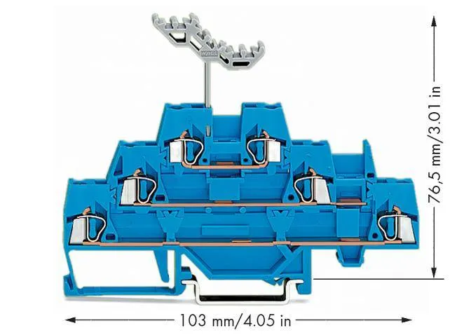 Трехуровневая клемма WAGO 280-551, 6 pin, 0.08мм² - 2.50мм², 500В, 20А, конф: N, (40 шт)