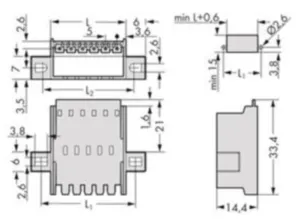 Штекерный разъем проходной панели WAGO 2092-1633/024-000, 3 pin, 320В, 15А, CS: 5мм, (1 шт)