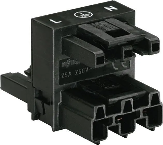 Сетевой распределитель H WAGO 770-635, 2 pin, 250В, розетка; вилка, розетка, (1 шт)