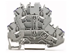 Двухуровневый клеммный блок WAGO 2002-2208, 2 pin, 0.25мм²-4.0мм², 500В, 24А, (1 шт)