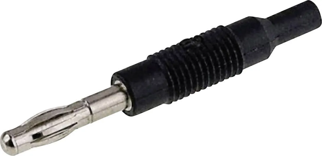 973599100, SKS-HIRSCHMANN MZS 4 - Пружинный штекер, 4 мм, гнездо 2 мм, черный : 1 шт.