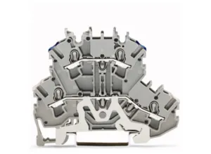 Двухуровневый клеммный блок WAGO 2002-2218, 2 pin, 0.25мм²-4.0мм², 500В, 24А, (1 шт)