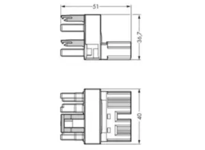 H-распределитель WAGO 770-994, 4 pin, 400В, 25А, (1 шт)