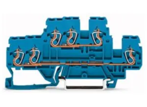 Двухуровневый клеммный блок WAGO 870-534, 2 pin, 0.08мм²-2.5мм², 500В, 24А, (1 шт)