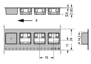 Клемма печатной платы WAGO 2060-1872/998-404, 8 pin, 0.2мм²-0.75мм², 160В, 9А, CS: 4мм, (1 шт)
