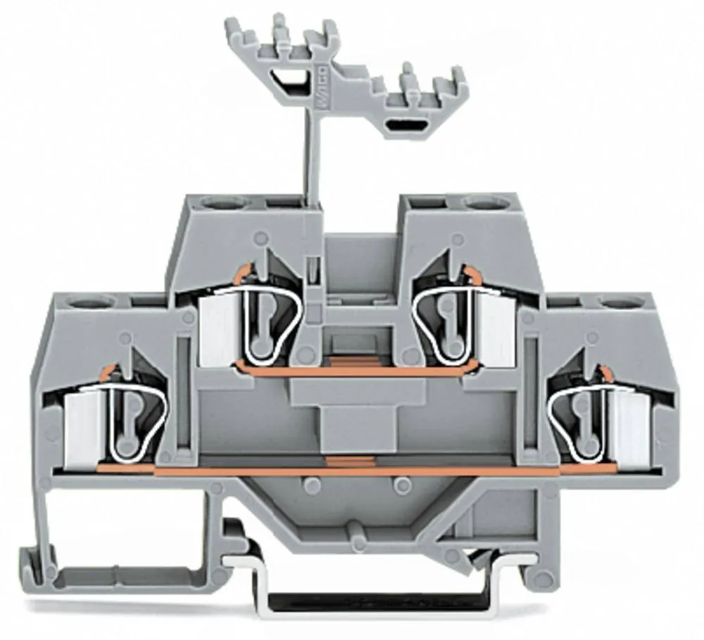 Двухуровневая клемма WAGO 281-619, 4 pin, 0.08мм² - 4мм², 500В, 26А, конф: L, (50 шт)