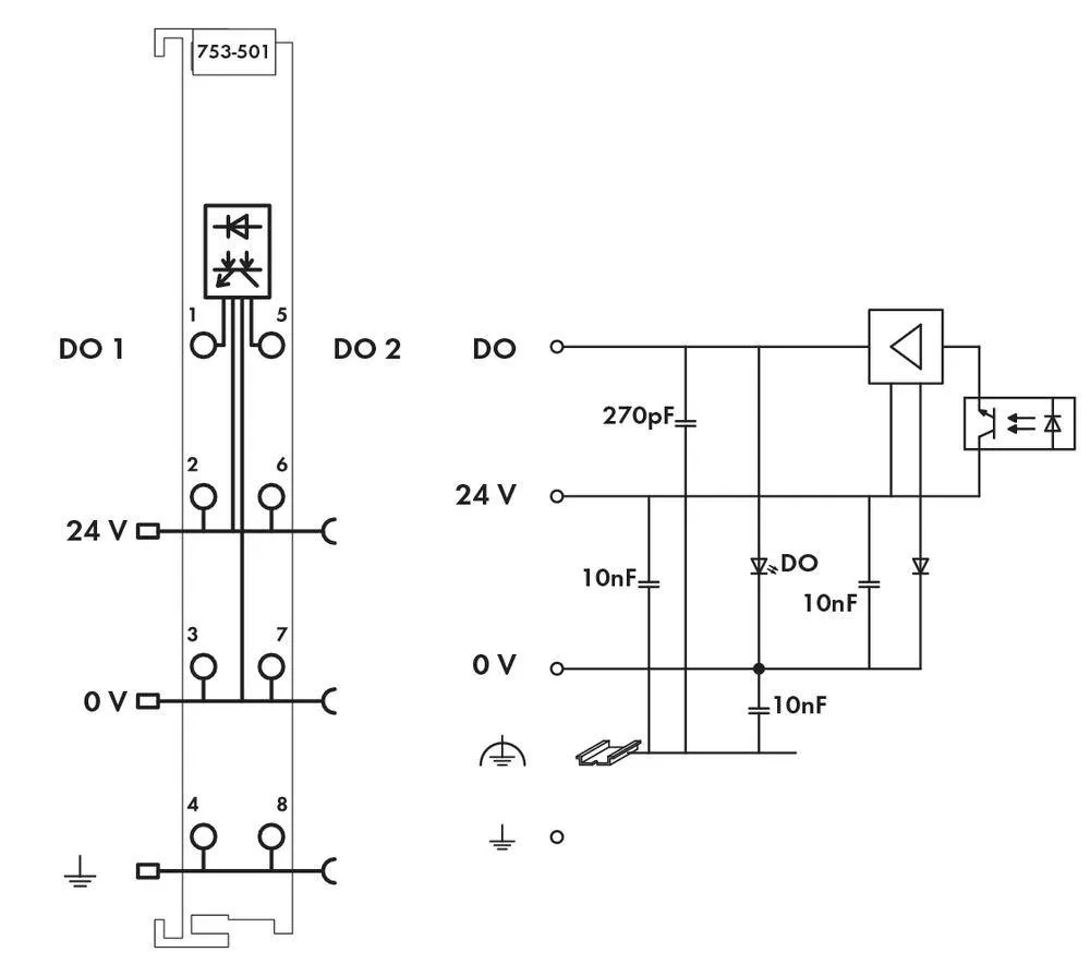Модуль цифрового вывода ПЛК WAGO 753-501 