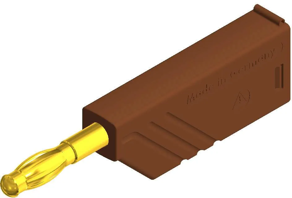 934100705, SKS-HIRSCHMANN LAS N WS Au - Штекер с ламелями, Ø-контакта: 4 мм, коричневый : 1 шт.
