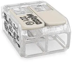 Клеммник WAGO 221-482, 2 pin, 0.20мм² - 4мм², 440В, 24.5А, (1 шт)