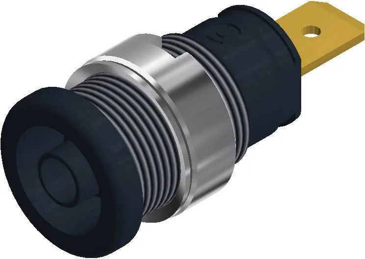 972356100, SKS-HIRSCHMANN SEB 2620 F6,3 - Лабораторное гнездо, Ø-контакта: 4 мм, черный : 1 шт.